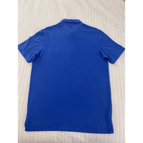 Greyson Polo Shirt Men’s Medium Blue Short Sleeve Cotton Stretch Golf Logo - Picture 4 of 11